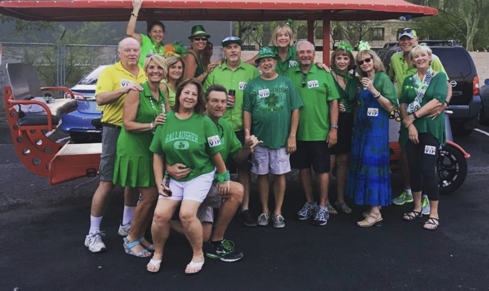 St Patrick's Day Pub Crawl on Dallas Party Bike